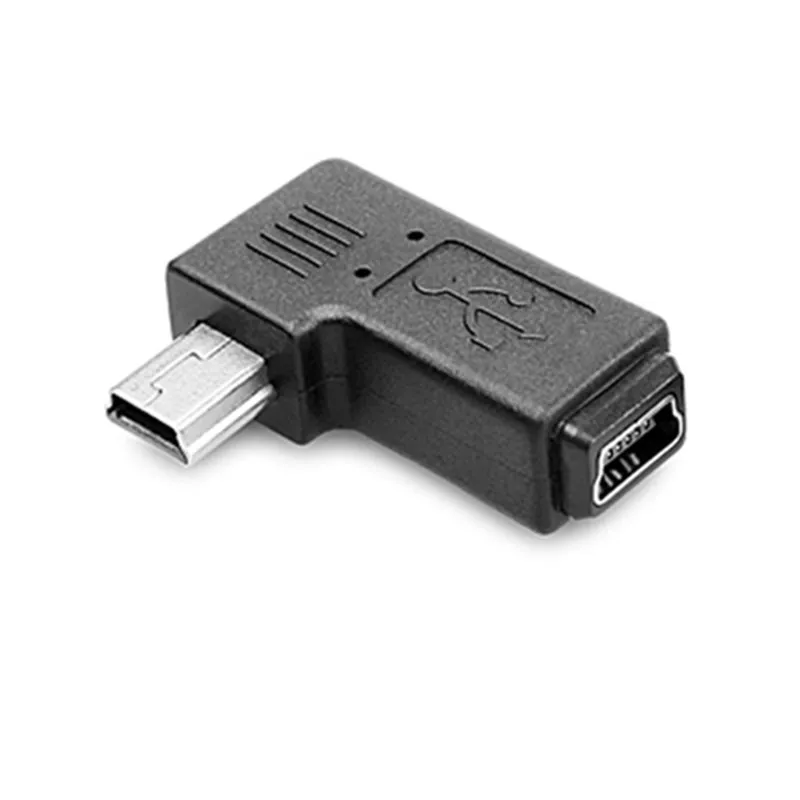 Универсальный короткий правый + левый кабель 90 градусов Mini B male to USB Female