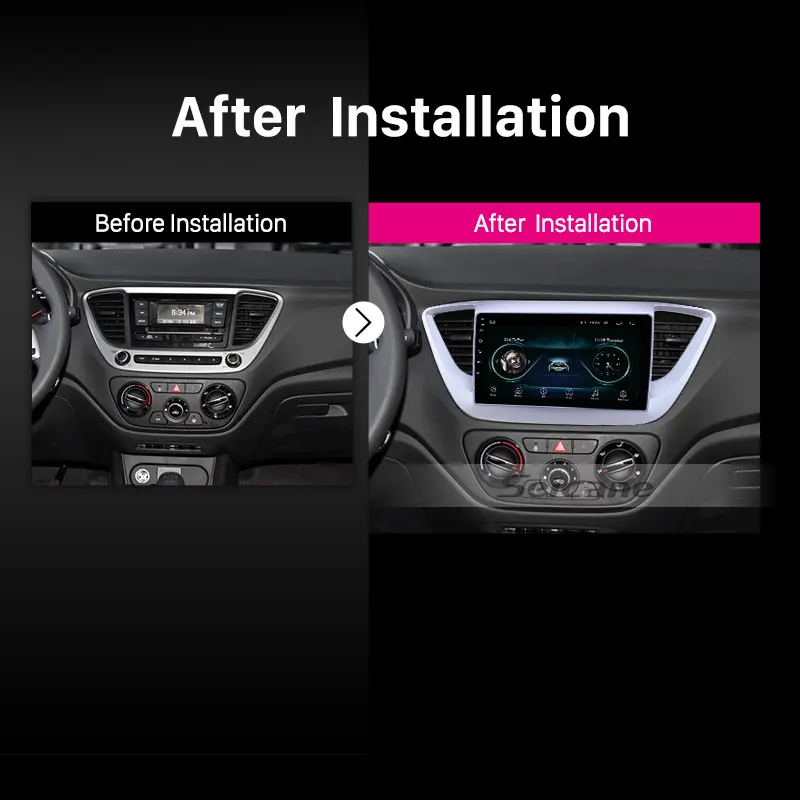 Автомобильный мультимедийный плеер Seicane Android 8 1 9 дюймов 2Din GPS радио для Hyundai Verna 2016