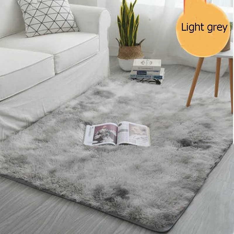 Большой плюшевый лохматый утолщенный мягкий ковер коврик коврики для столовой