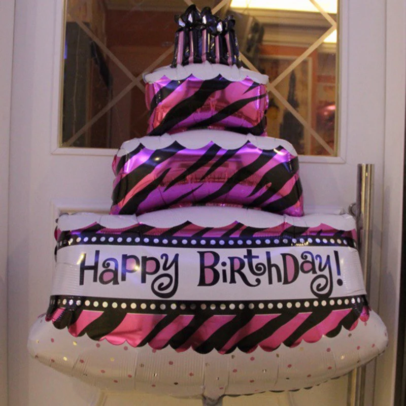 3-слойный шарик из фольги в форме торта на день рождения 100 х69 см 1 шт. | Дом и сад