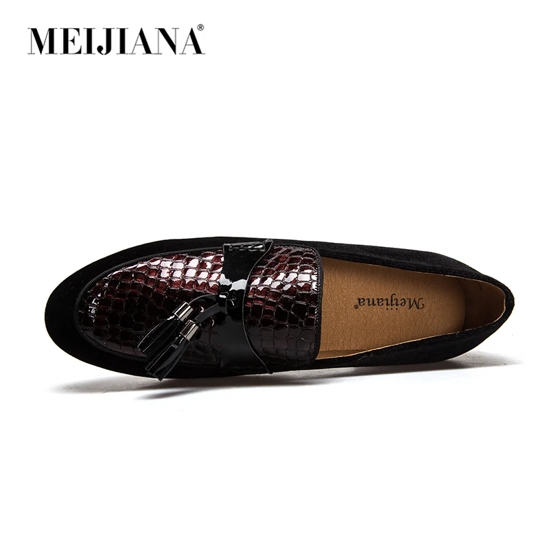 Новые мужские кожаные туфли MEIJIAN Брендовые оксфорды классические весна-осень