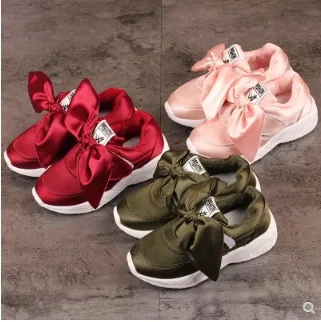 Новинка детская обувь для девочек с бантом модные кроссовки повседневная
