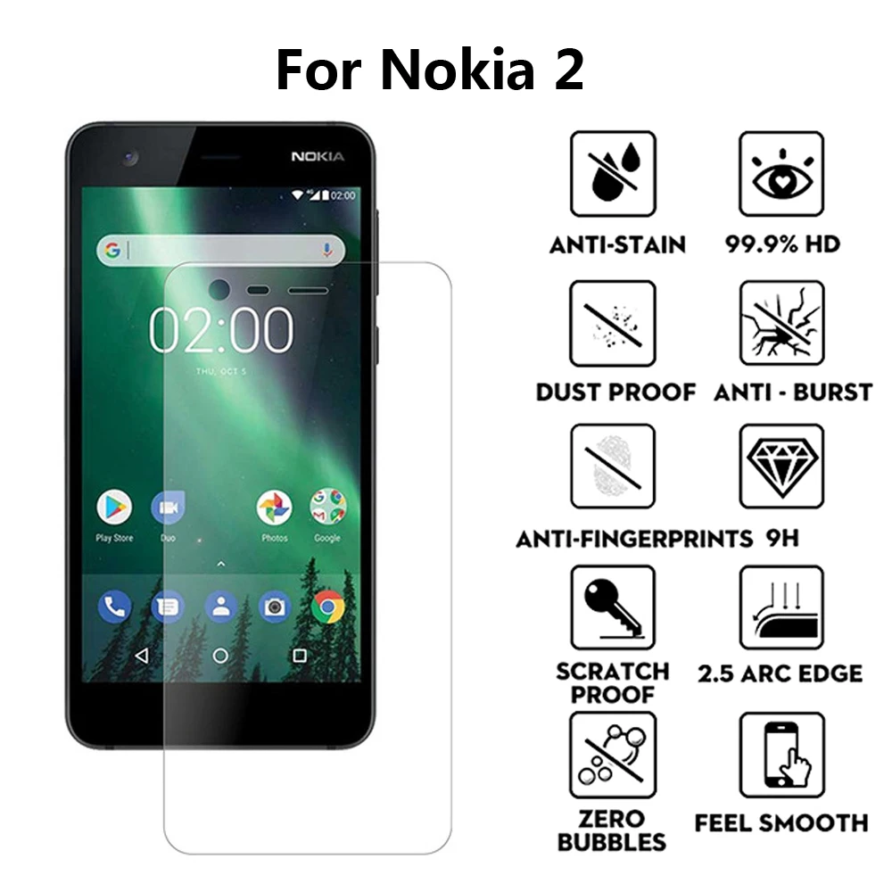 2 шт Защита экрана для Nokia закаленное стекло Nokia2 TA 1029 Защитная пленка