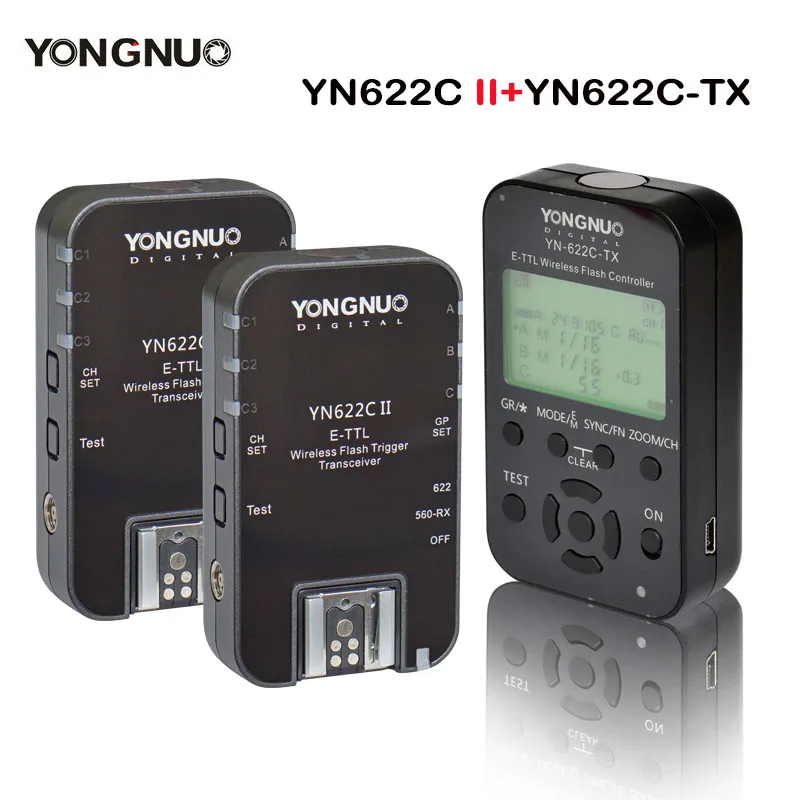 Контроллер передатчика Yongnuo 2 шт. YN622C беспроводной с тригггером приемопередатчик