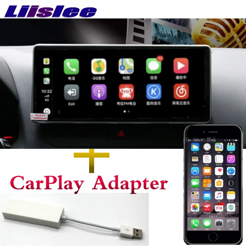 Q5-CarPlay Автомобильный мультимедийный плеер Liandlee NAVI для Audi Q5 8R 2009~ LHD Android 4G ram CarPlay адаптер с радио, gps, wifi 4G навигация - Цвет: Q5-CarPlay