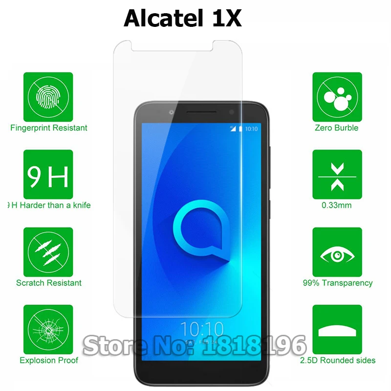 

For Alcatel 1X 5059D Tempered Glass Smartphone Case Film For Alcatel 1X 5059A 5059D 5059I 5059J 5059T 5059X 5.3"Screen Protector