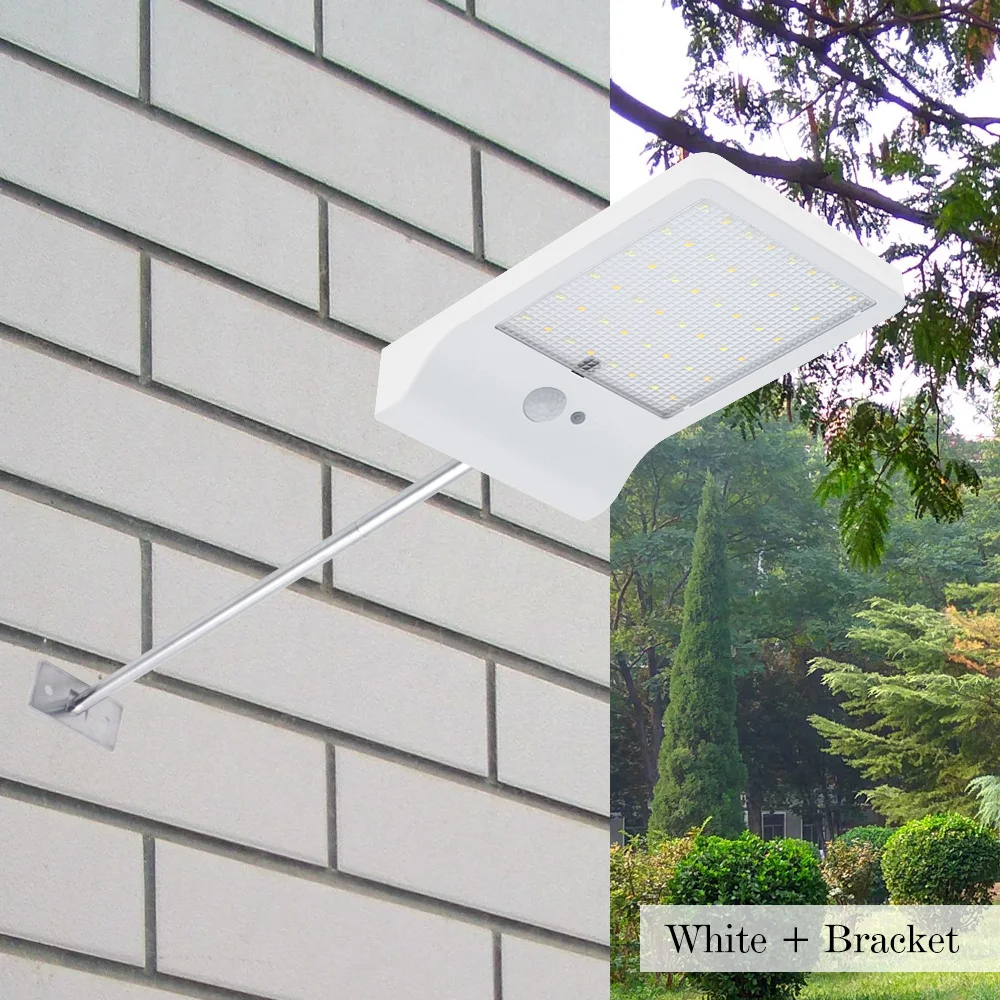 

450LM Solar Lamp PIR Motion Sensor 48 LED Wall Light 3 Modes Dimmable Garden Yard Path Lamp with Remote Control