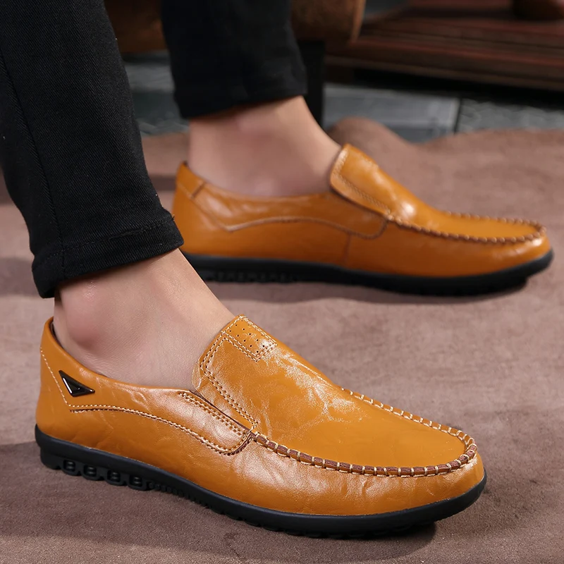 ORLOG Comfortable Men Casual Shoes Loafers Quality Split Leather Flats Hot Sale Moccasins Plus Size | Обувь