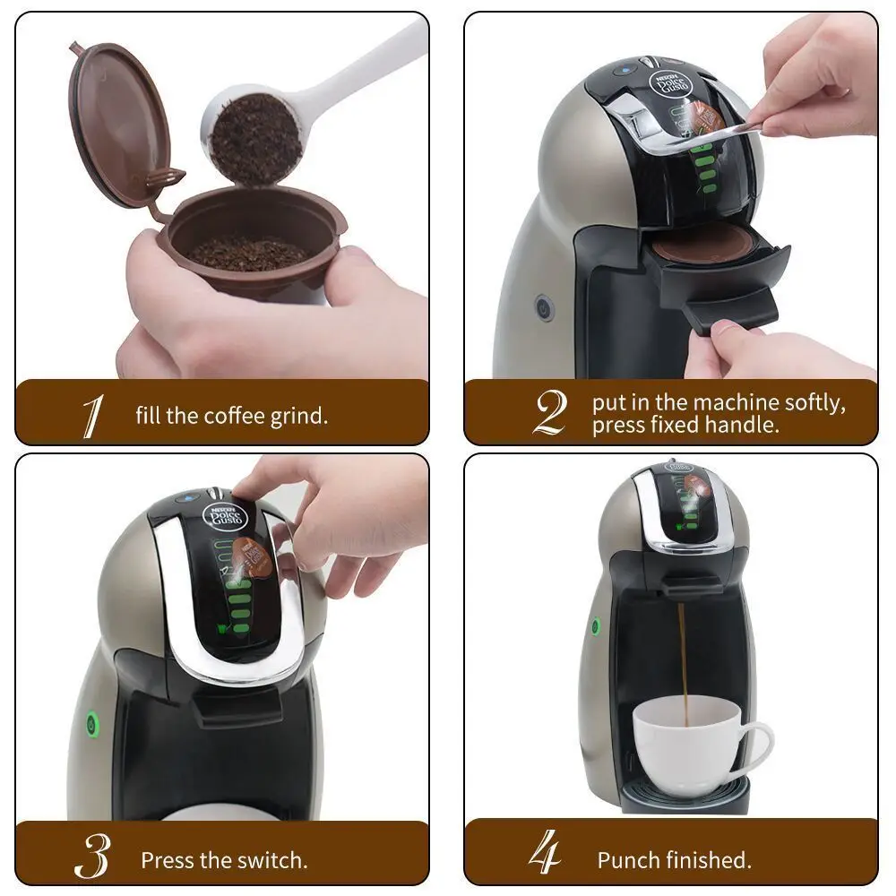 5 шт. многоразового Dolce Gusto Кофе Capsule нержавеющая сталь вскрытия комплект Nescafe Дольче Gusto многоразового пользования Capsula Дольче Густо шапки фильтр