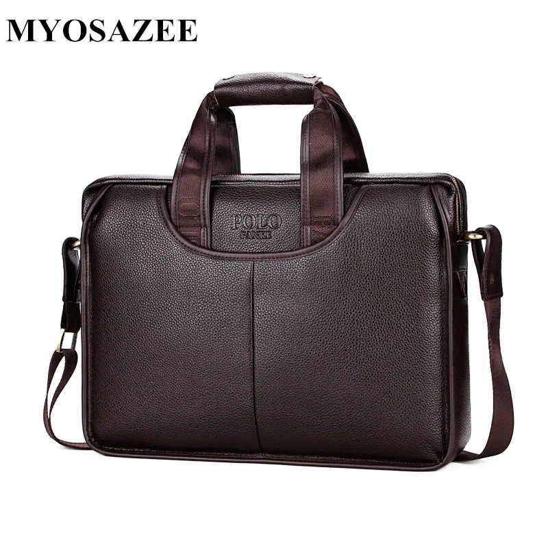 Мужские сумки мессенджеры из искусственной кожи MYOSAZEE деловые через плечо для