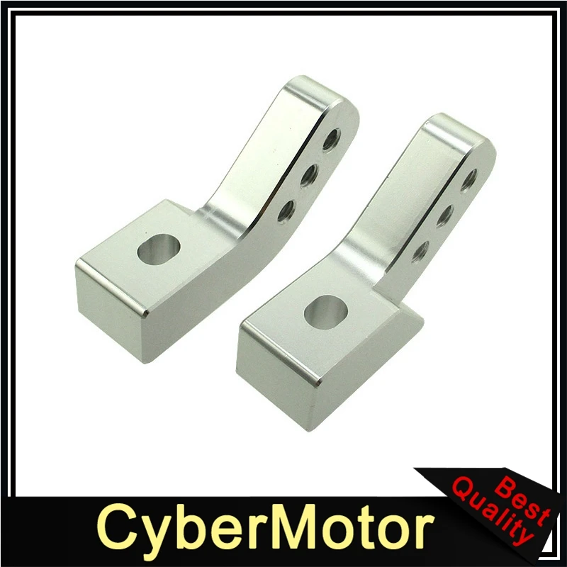 Silver CNC Алюминиевый Регулируемый подножек расширитель кронштейн для трубопровода для питбайк Motard - Цвет: Silver