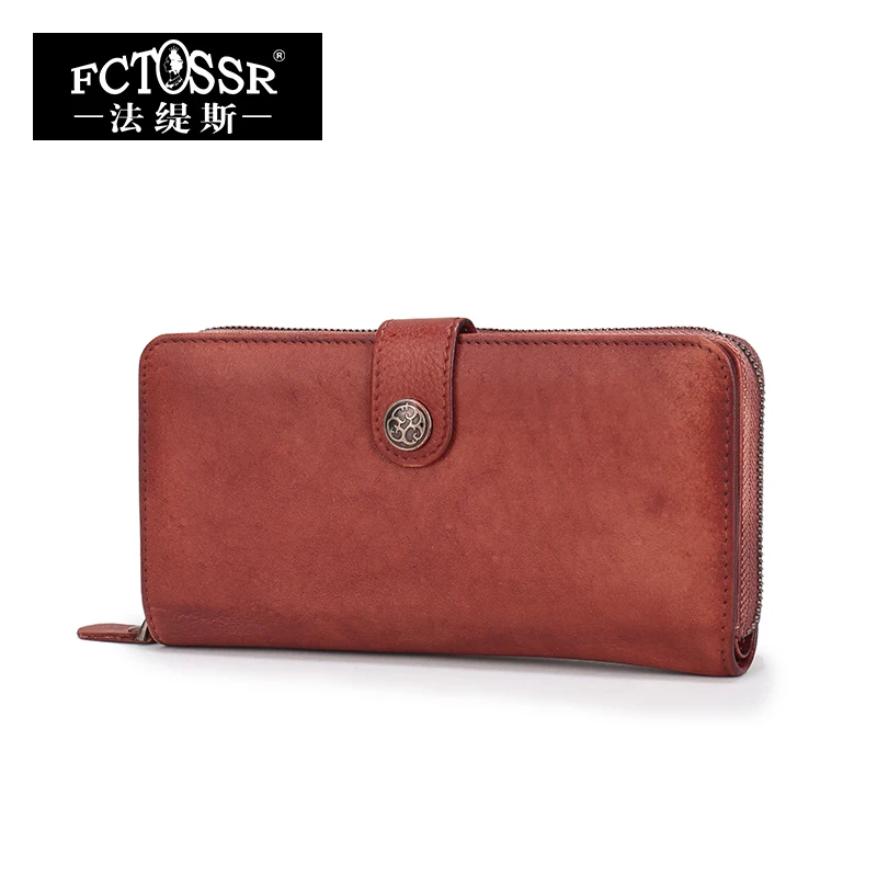 FCTOSSR винтажный высококачественный женский клатч кошелек из 2019 натуральной кожи