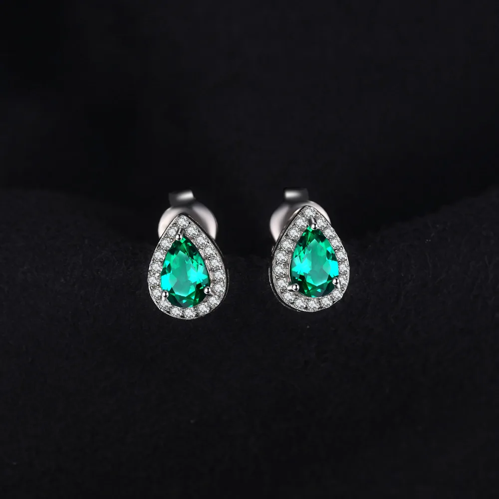 Jewelrypalace 0.85ct создания Изумрудный Серьги гвоздики Шарм стерлингового серебра 925