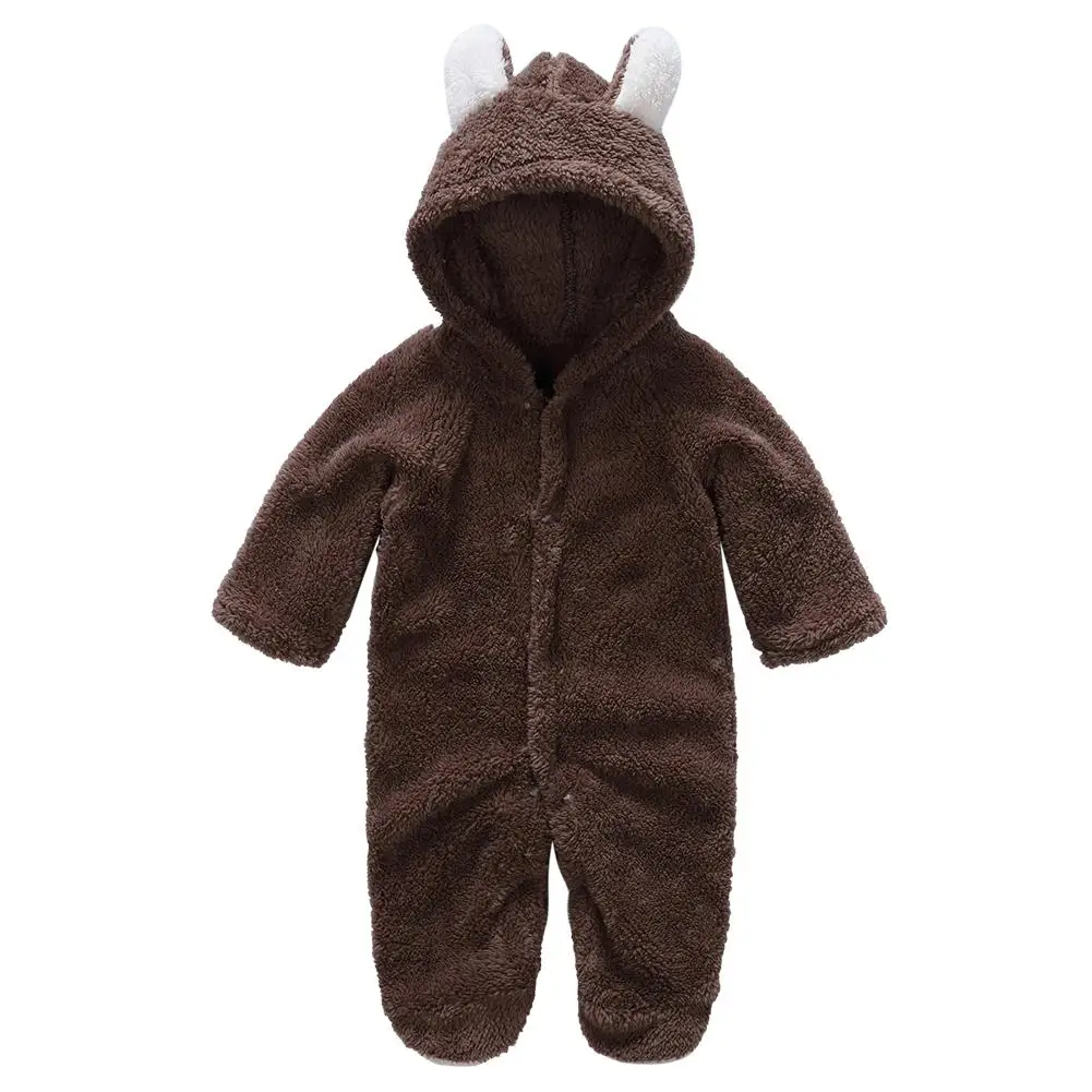 Kidlove/Забавный комбинезон унисекс с длинными рукавами для малышей; милый дизайн с животными; мягкие теплые бархатные комбинезоны