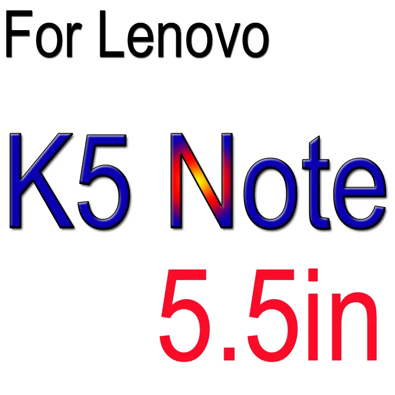 С уровнем твердости 9H закаленное Стекло Экран Защитная пленка для lenovo Vibe C Z90 C2 S90 K3 K4 K5 плюс K6 Мощность Примечание A6010 P70 A2010 A5000 P2 чехол - Цвет: K5 Note
