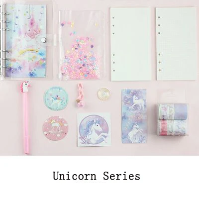 A6 Unicorn A6 Kawaii корейский ins милые путешественника принадлежности для ноутбуков школы ежемесячный недельный повестки дня Планировщик школьные канцелярские дневник подарок - Цвет: A6 Unicorn