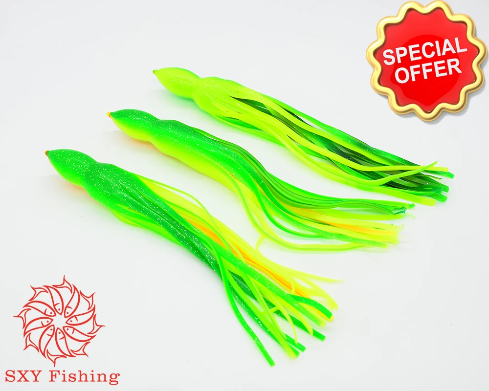 

SXY рыболовная 6 Дюймов Осьминог и кальмарная приманка для морской рыбалки Троллинг приманка бионика приманка в виде кальмара бионика приман...