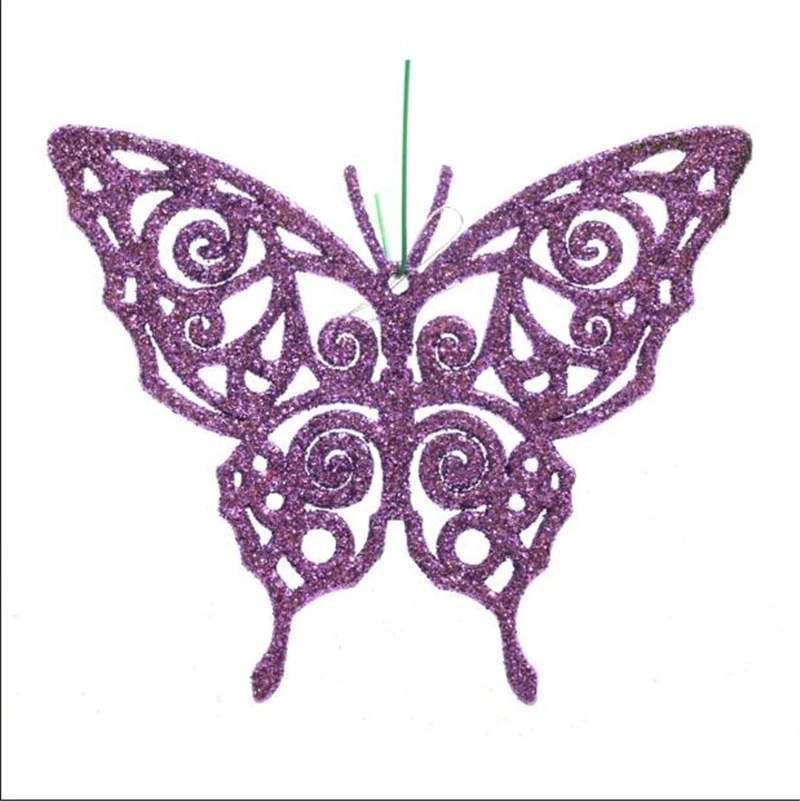 1 шт. Золотая пудра красочная большая бабочка украшения для рождественской елки