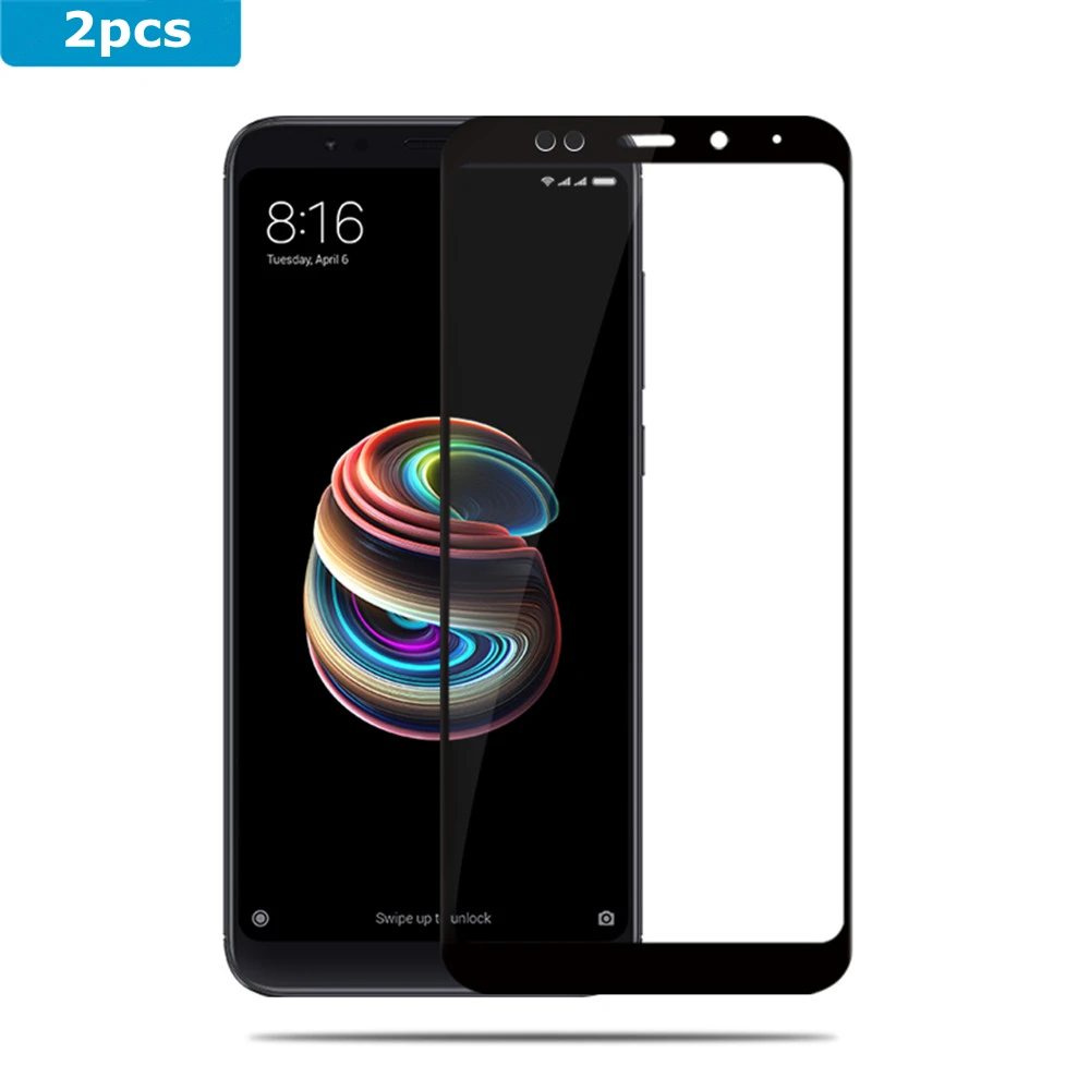 2 шт. закаленное Стекло для Xiaomi Redmi Note 5 Pro Экран протектор 5Pro полное покрытие redmi 4