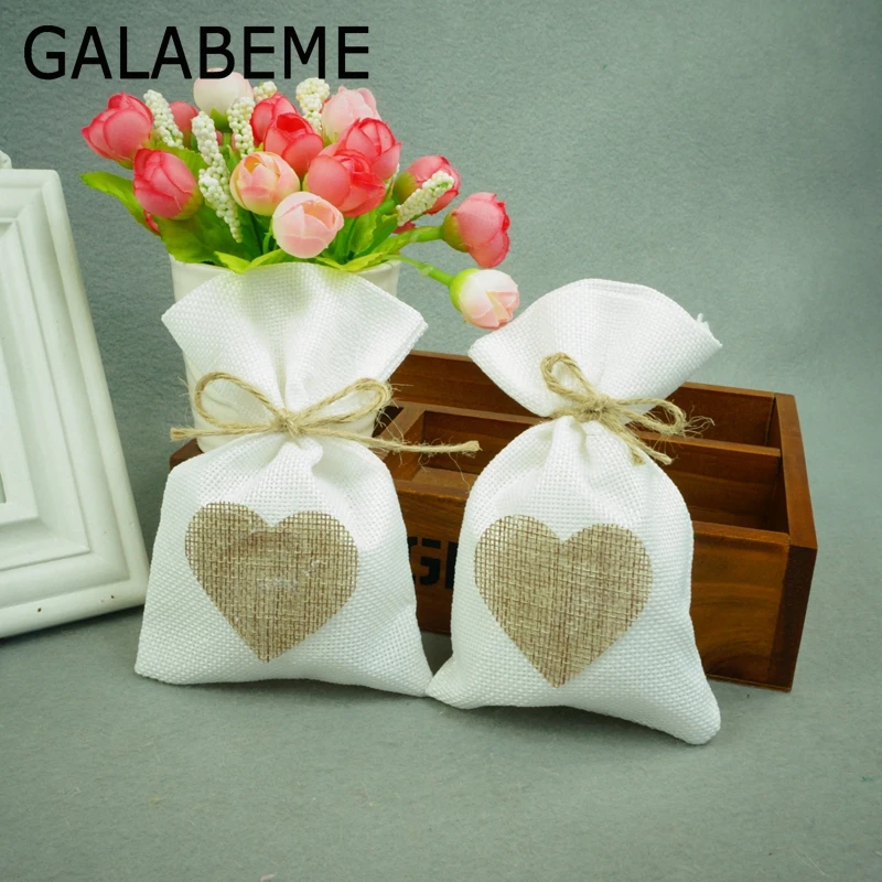 Galabeme 50 шт./лот 10*15 см мешочек для хранения Коробка конфет сумки Льняная сумка