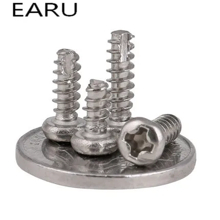 304 нержавеющая сталь круглая головка режущий хвост Самонарезающий крест Phillips