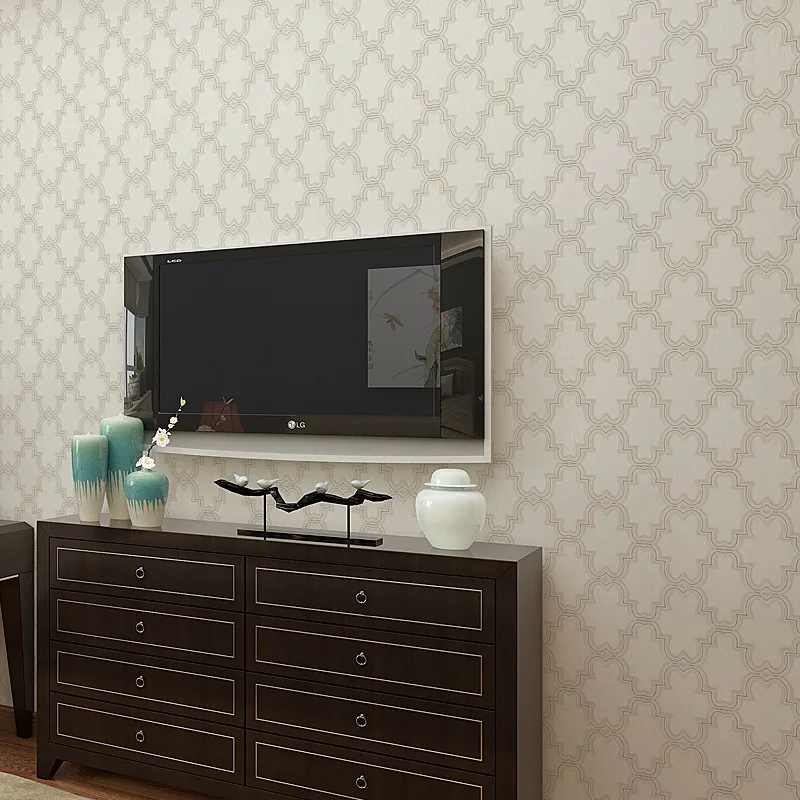 Современные Простые геометрические решетки ПВХ обои трехмерные для спальни