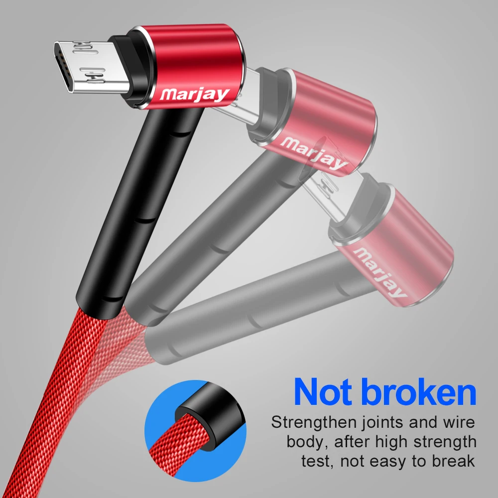 Marjay Micro USB кабель быстрой зарядки Microusb зарядное устройство шнур для samsung S7 Xiaomi Redmi
