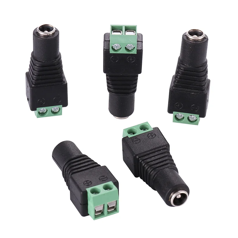 5 пар коннекторов постоянного тока штекер переходник для светодиодной ленты 2 1 мм