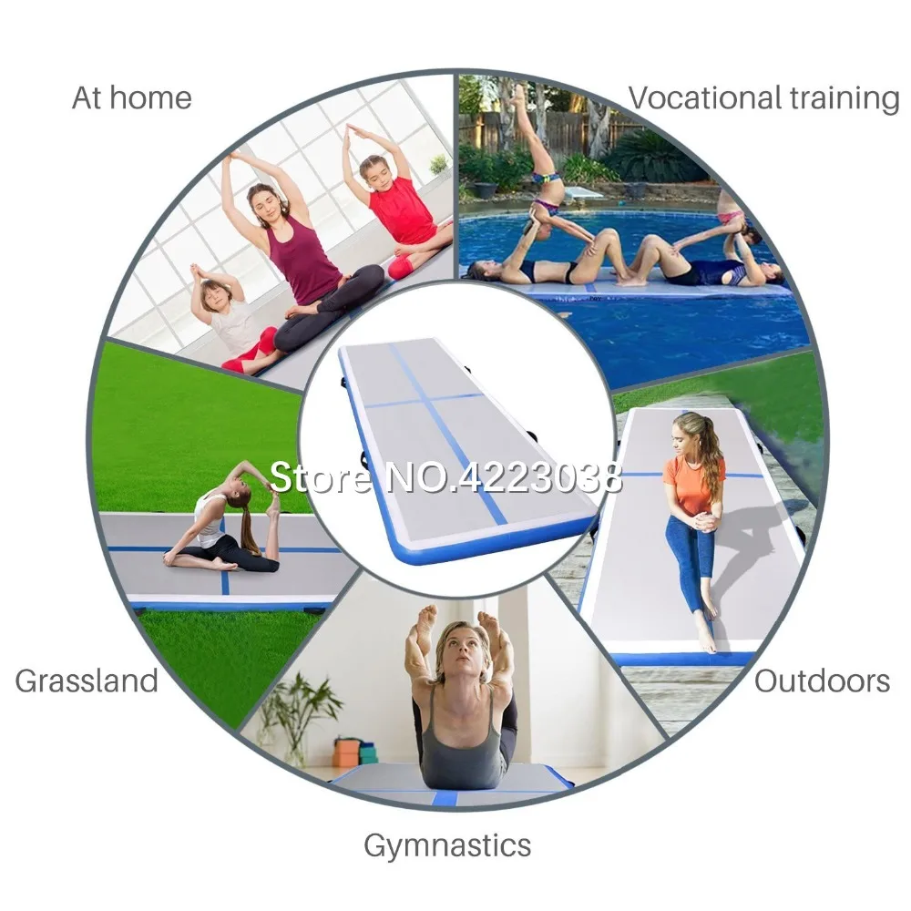 Скидка Бесплатная доставка набор (6 шт.) надувной гимнастический воздушный трек Tumbling коврик воздушный пол коврик для йоги трек для домашнего исполь...