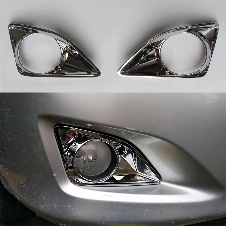 

TTCR-II ABS Chrome Head Fog Lamp Cover Front Fog Light Frame Stickers For TOYOTA COROLLA 2007-2010 Modified Decoration Styling