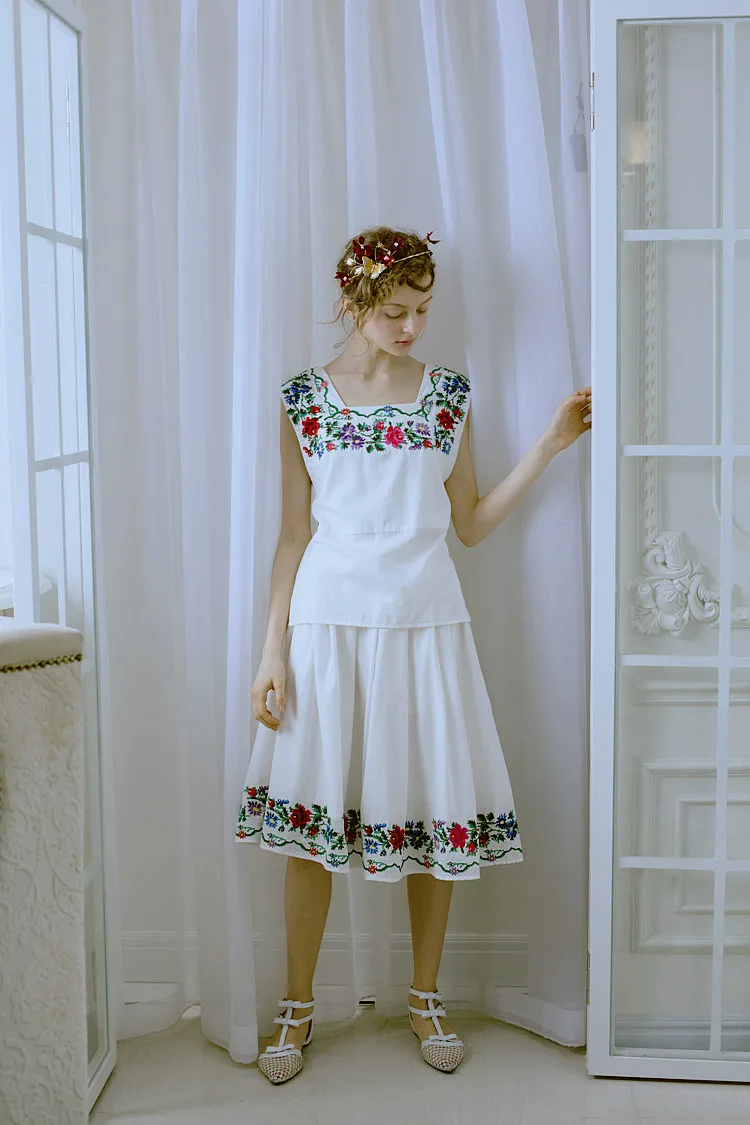 Женская юбка с вышивкой крестиком весна лето|fashion skirt|skirt fashionbust skirt |