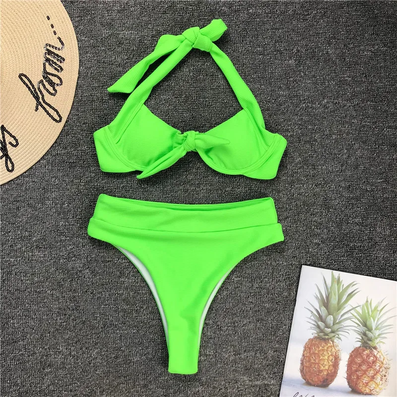 Женский купальник бикини Bikinx с пуш ап высокой талией лето 2019| |