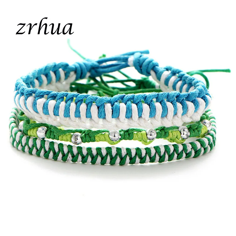 ZRHUA 2018 модные очаровательные розовые/зеленые веревочные браслеты для женщин