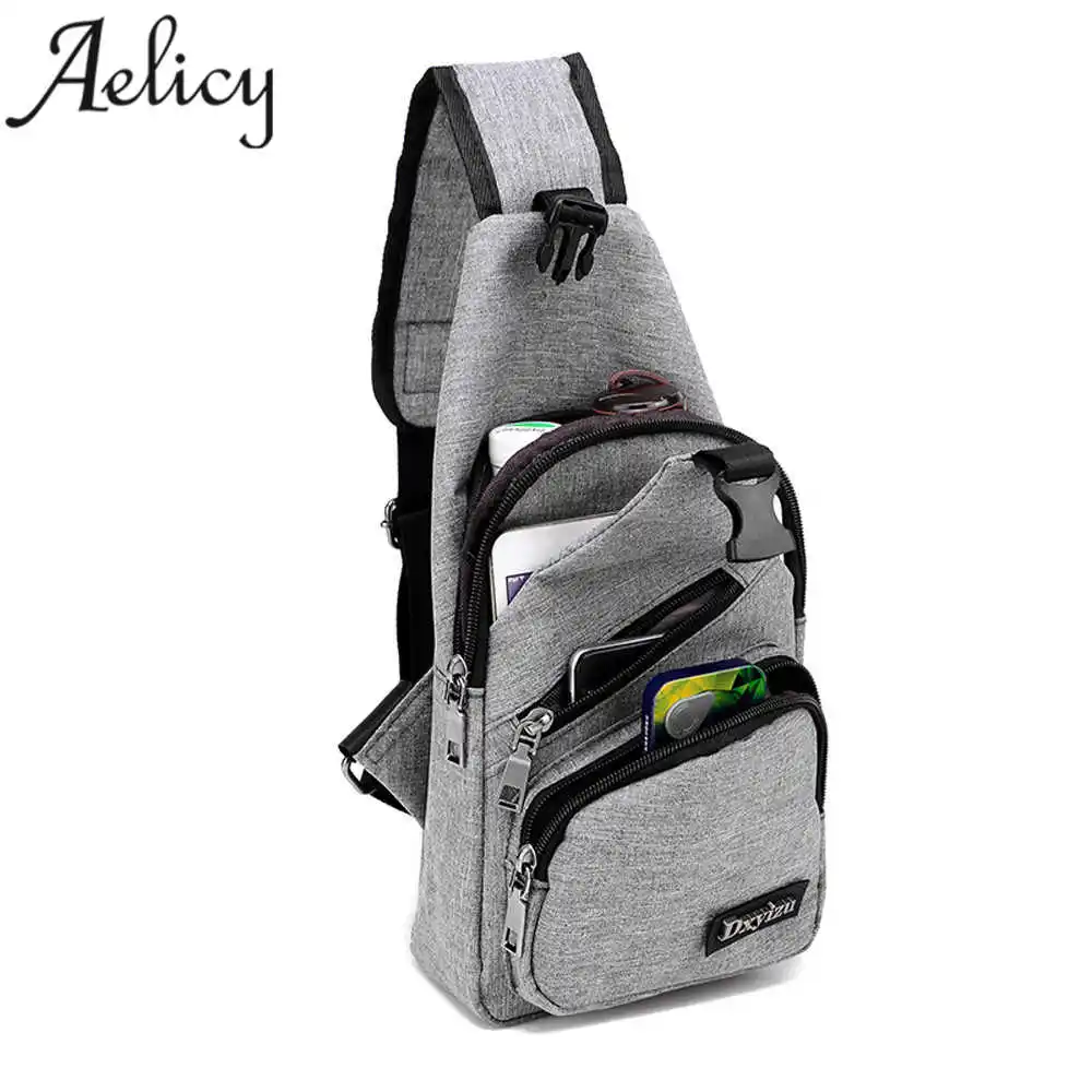 Aelicy рюкзак с защитой от кражи унисекс USB повседневный из парусины через плечо