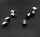 Обжимные шнуры для труб из нержавеющей стали, концевые коннекторы с петлей, 2 мм, 3 мм, 4 мм, 5 мм, 6 мм, 7 мм, 8 мм, 9 мм, 10 мм, кожаный шнур, сделай сам