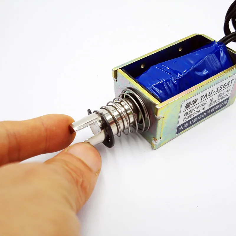 TAU 1564 ход 0 12 мм 60N вытяжной открытый каркас Электрический магнит DC12V 24V Линейный