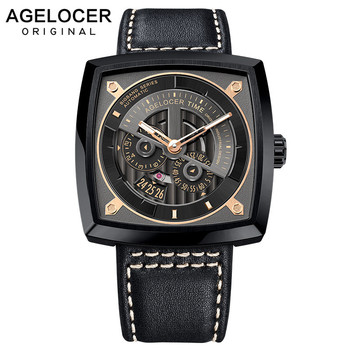 Agelocer Mens Sport Mechanical Watches Automatic Skeleton Watch Waterproof Mechanical Watch Gift For Man reloj hombre 5603J3