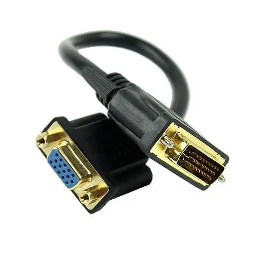 Кабель адаптер DVI 24 + 5 Male VGA Female m/F конвертер для видеомонитора 1 фута/0 3 м|vga female|adapter