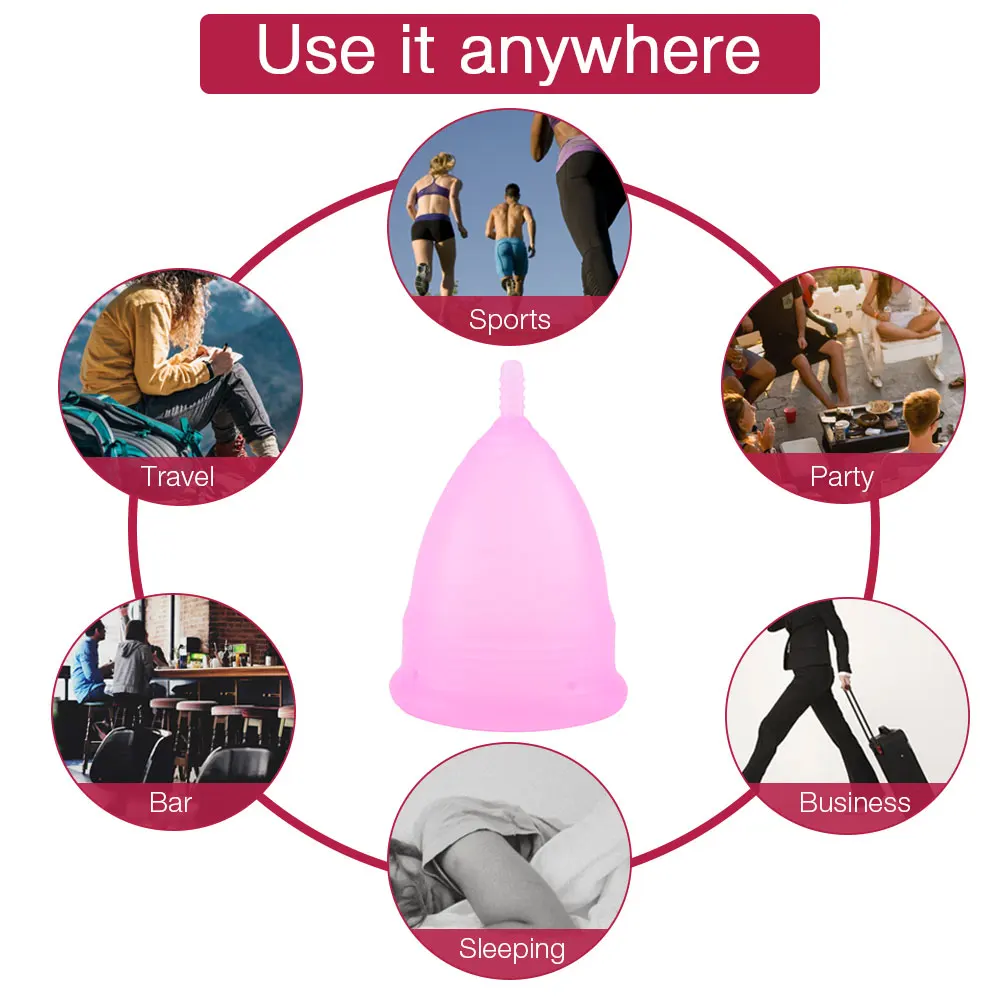 1 шт. Женская менструальная чаша из медицинского силикона|Товары для женской