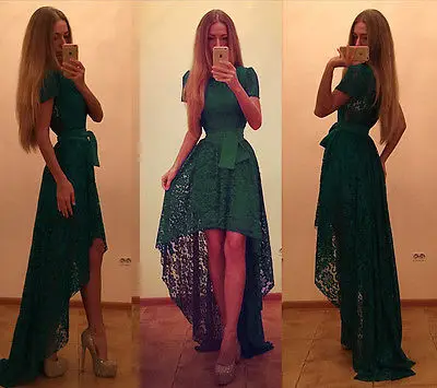 Новое горячее женское кружевное платье с короткими рукавами официальное