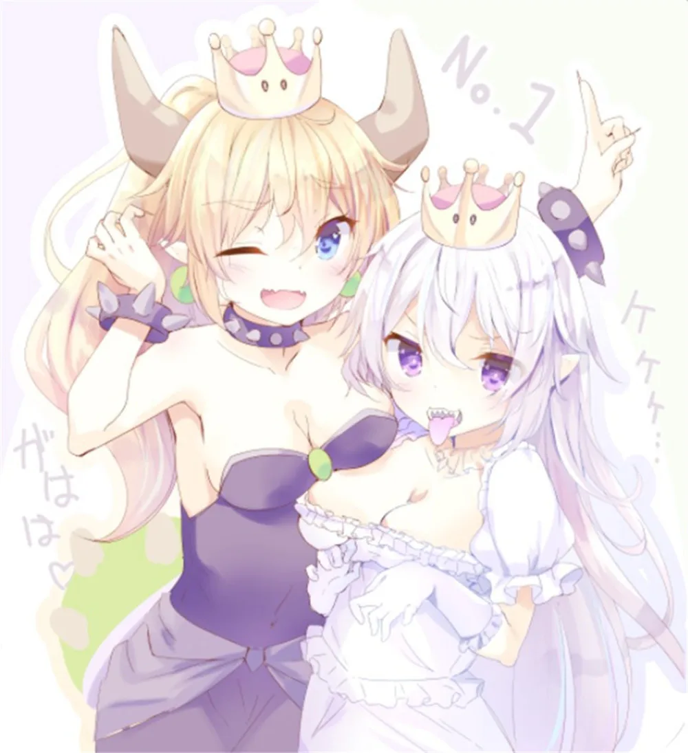 Boosette Косплей Костюм боузетт косплей принцесса Купа белый костюм женское длинное платье бальное платье ретро средневековое платье