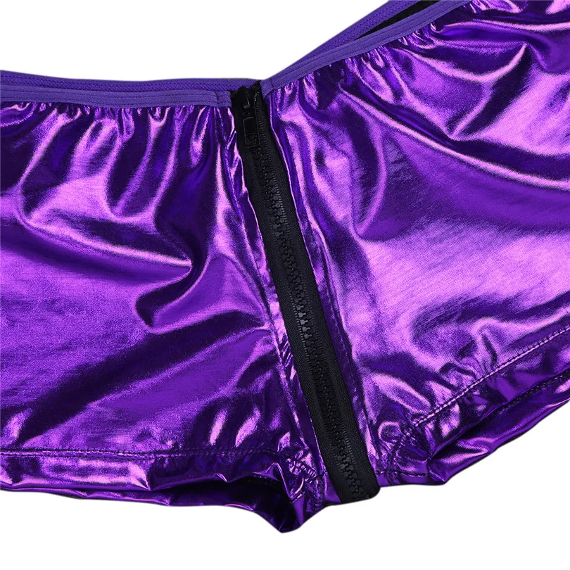Новое модное мужское нижнее белье из лакированной кожи на молнии сексуальные