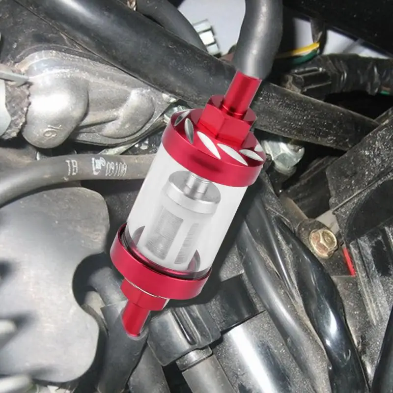 Metal Glass Inline Gas Oil Fuel Filter 8mm Thread Replacement for Motorcycle Accessories | Автомобили и мотоциклы