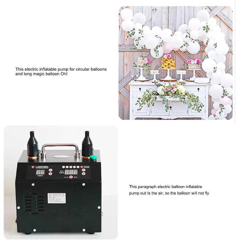 B322 Lagenda 5S Timer and Counter APP Controling Electric Air Balloon Inflator 1400W Electric Balloon pump