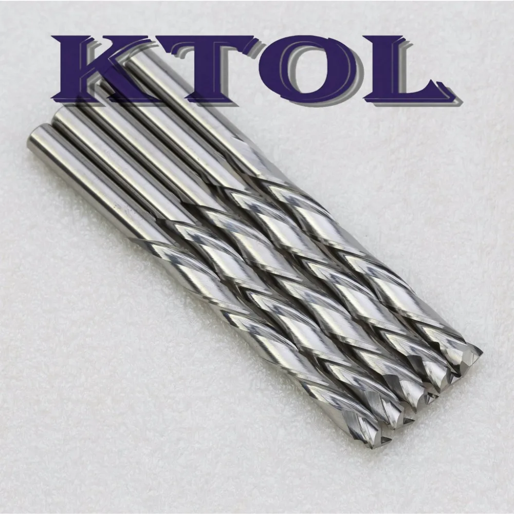 Вверх вниз Cut 2 Флейта карбида вольфрама фреза CNC спиральные фрезы 3 шт./компл.