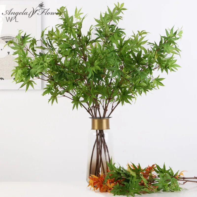 90 см Искусственный Кленовый лист красная Кленовая ветка Сделай Сам свадебный Сад