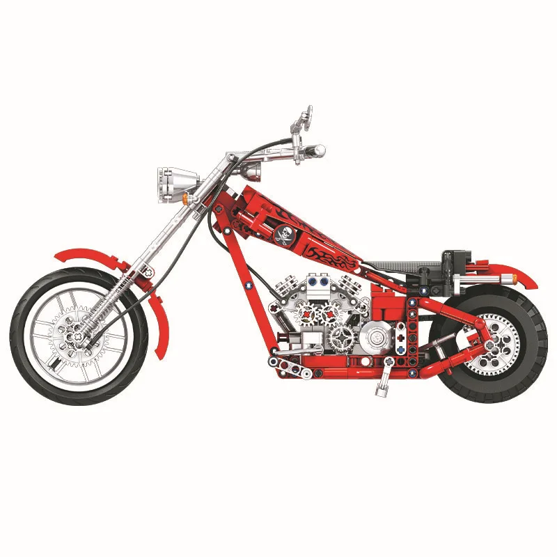Technic Harley мотоцикл строительные блоки наборы кирпичи классическая модель