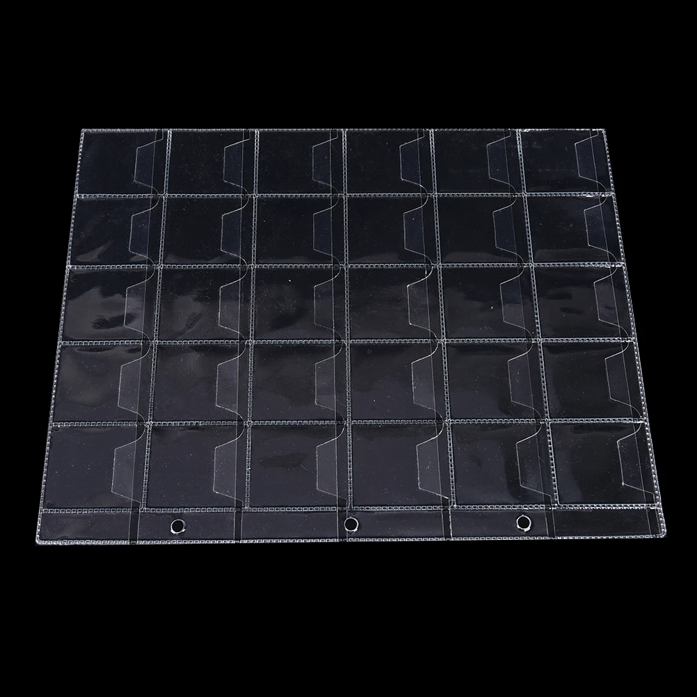 ПВХ материал кейс для альбома 1 или 2 листа 30 карманов Пластиковые Держатели монет