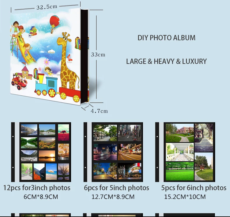 DIY Фотоальбом, Детский семейный подарок, самоклеящаяся книга, креативный фильм, альбом, фильм, Тикет, Фото Коллекция, большая емкость