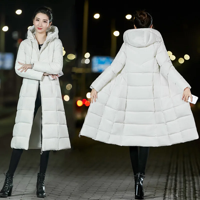 2018 плюс размер 4XL 5XL 6XL зимняя куртка женская стеганая верхняя одежда тонкая с
